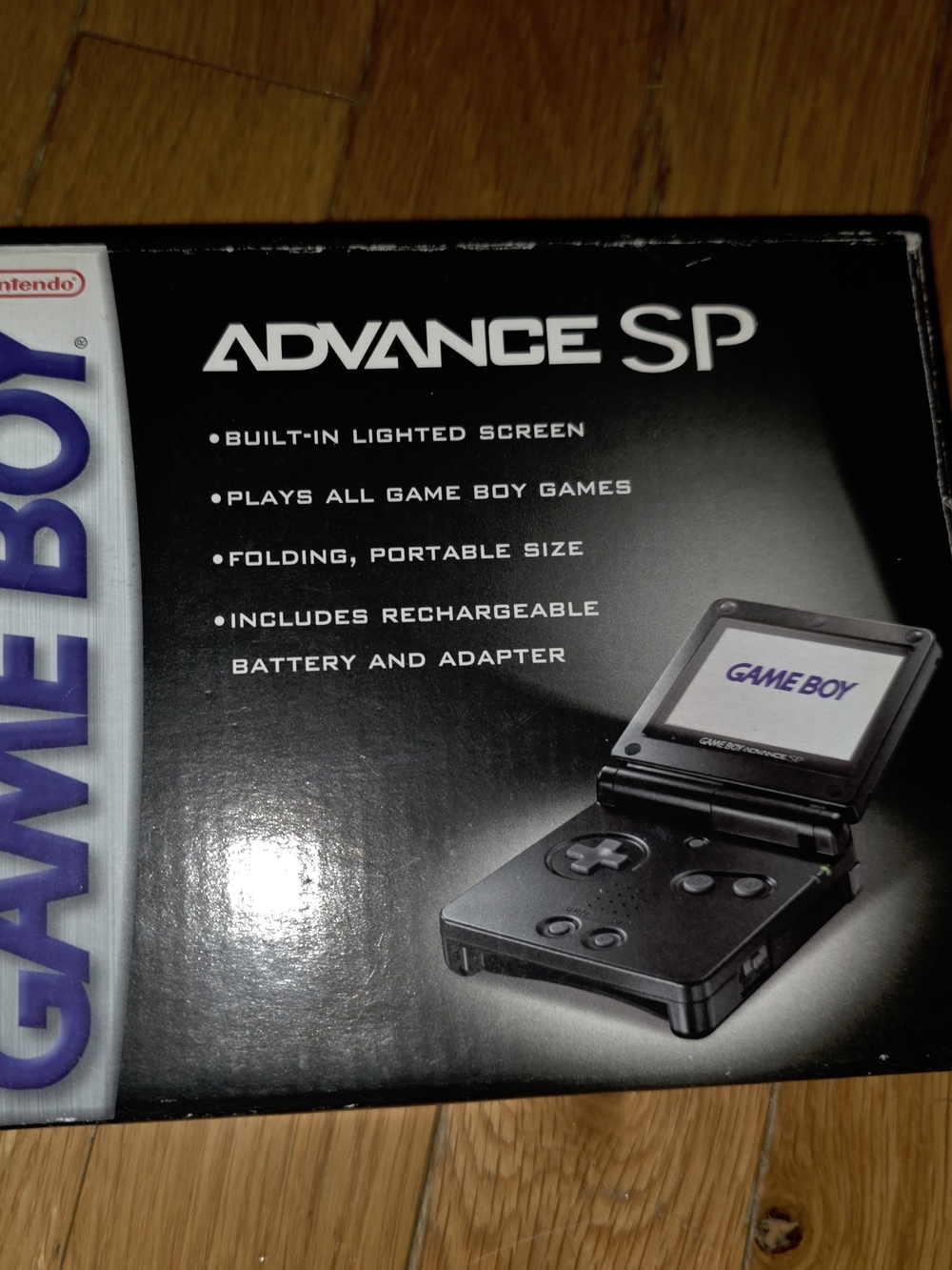 VINTAGE GAMEBOY ADVANCE SP RED SYSTEM, A BOX, CHARGER, ALL SHOWN NO GAME